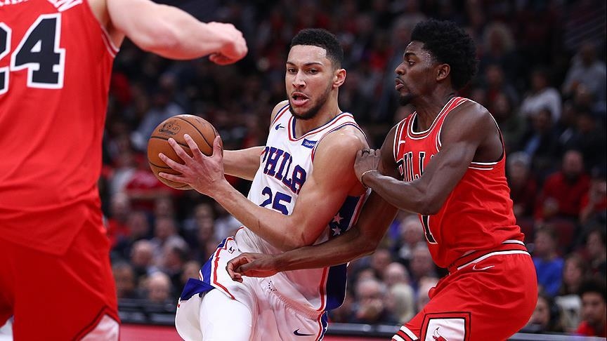 Sixers Beat Heat 125 108 Simmons Makes Triple Double