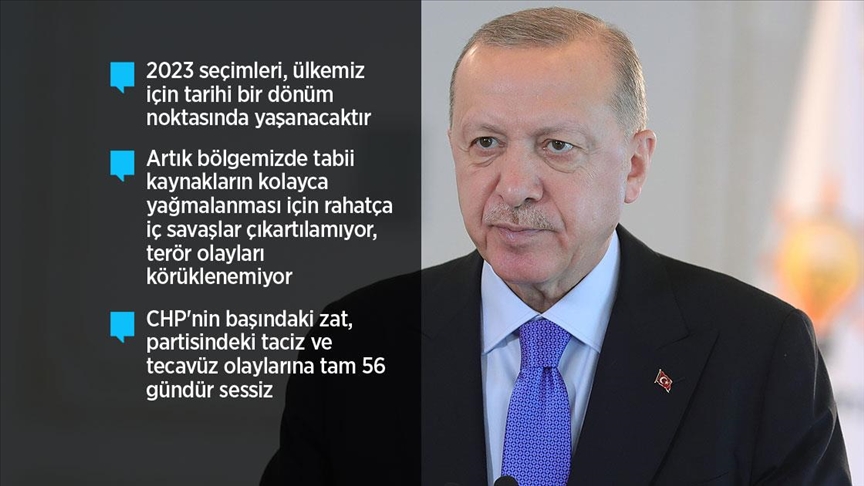 Cumhurbaşkanı Erdoğan: Ülkemizin ve milletimizin geleceği için vizyonu, hedefleri, projesi olan tek parti biziz