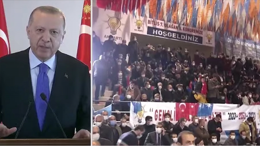 CANLI: Cumhurbaşkanı Erdoğan AK Parti il kongrelerinde konuşuyor