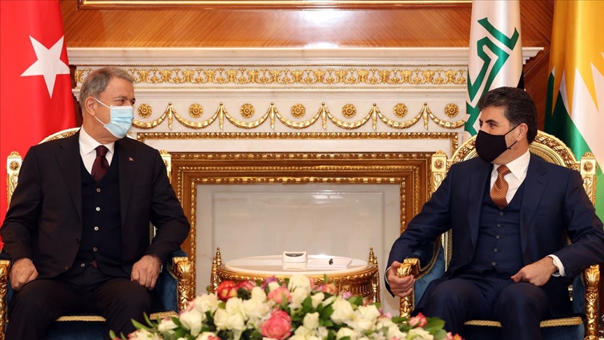 barzani ve bakan akar