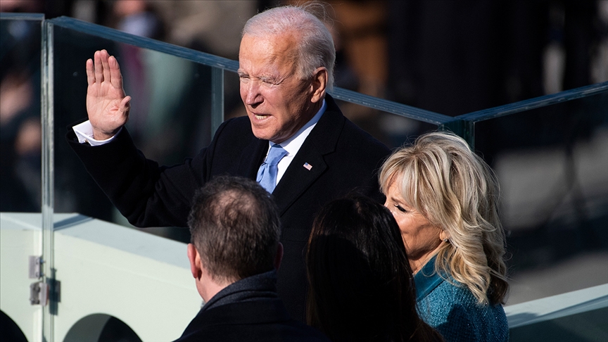 AA Biden'ın yemin töreni sonrasında Washington'da sokağın nabzını tuttu