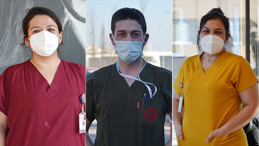 Kovid-19'un fedakar savaşçıları 7/24 'can kurtarma' görevini sürdürüyor