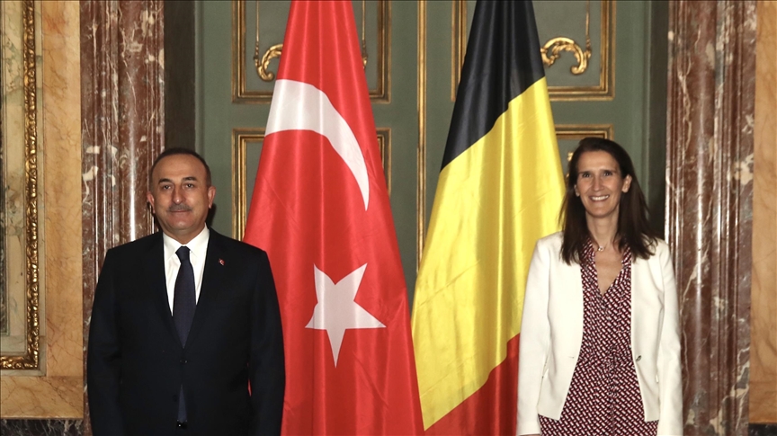 Turkish foreign minister meets Belgian counterpart