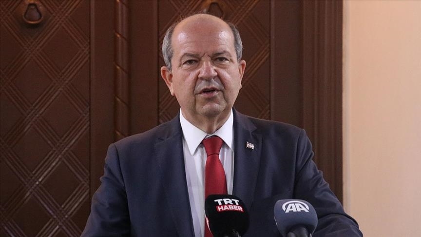 Turkish Cypriot leader urges 2-state basis to UN head