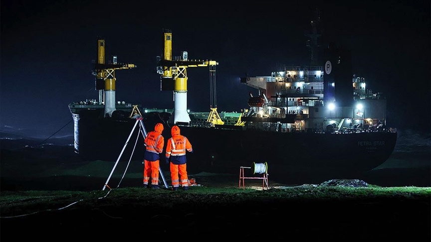 Panama bandıralı kargo gemisi Beykoz açıklarında makine arızası yaptı