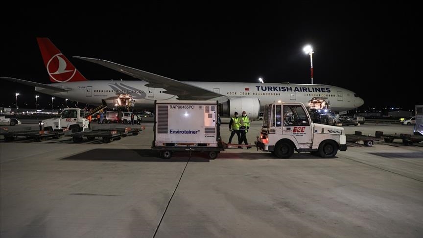 2nd shipment from 2nd batch of vaccines arrives in Turkey