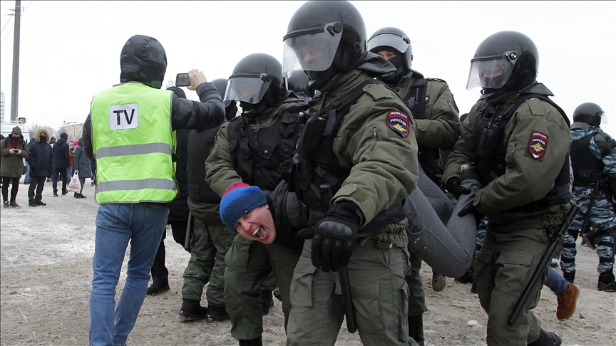 Más de 1.600 personas fueron detenidas en protestas a favor de la libertad de Alexei Navalny en Rusia