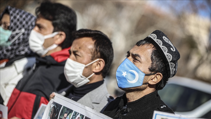 Turkey: Uighurs stage protest outside Chinese embassy