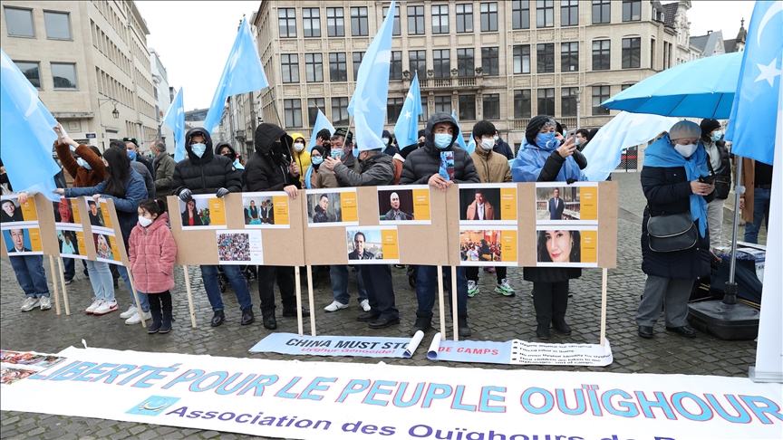 تظاهرات ساکنان بروکسل در همبستگی با ترک‌های اویغور