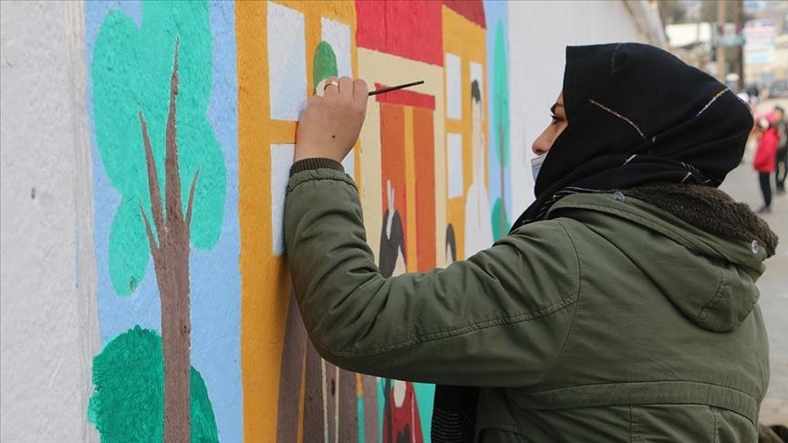 Syria: Youth illustrate peace in Afrin with graffiti