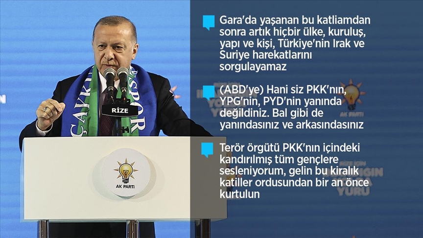 Cumhurbaşkanı Erdoğan: Askerimizin karşısında duramayan terör örgütü alçaklıkta sınır tanımıyor