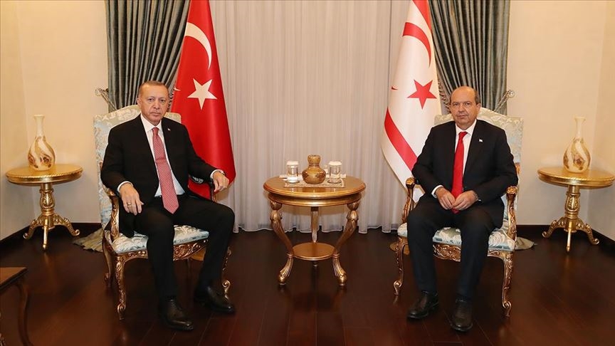 Cumhurbaşkanı Erdoğan, KKTC Cumhurbaşkanı Tatar'la telefonda görüştü