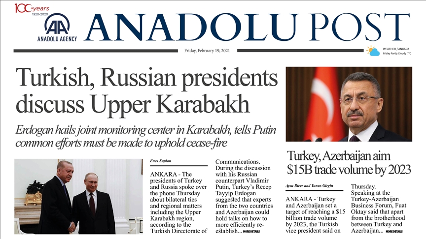 Anadolu Post - Issue of February 19, 2021