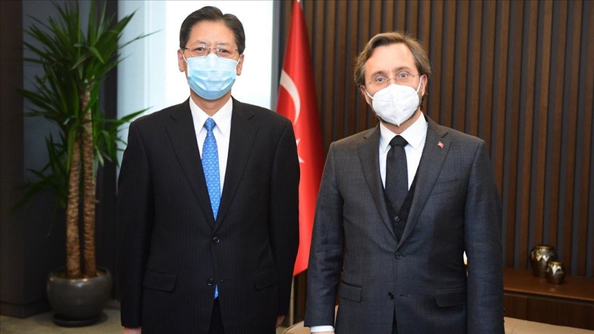 Cumhurbaşkanlığı İletişim Başkanı Altun, Çin Halk Cumhuriyeti Ankara Büyükelçisi Shaobin ile görüştü