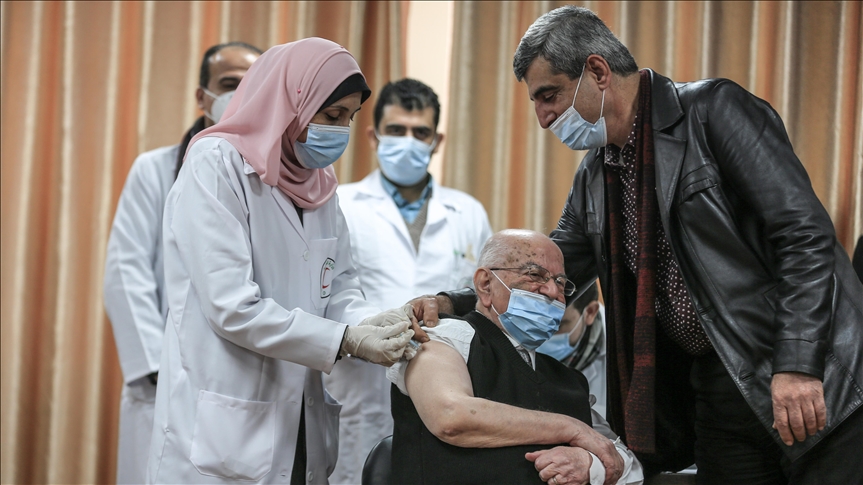 COVID-19 vaccine rollout begins in Gaza
