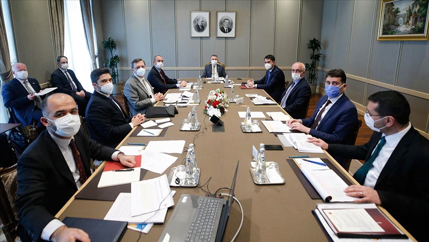 Cumhurbaşkanı Yardımcısı Oktay, bakanlar Gül ve Kurum ile TOBB Başkanı Hisarcıklıoğlu'nu kabul etti
