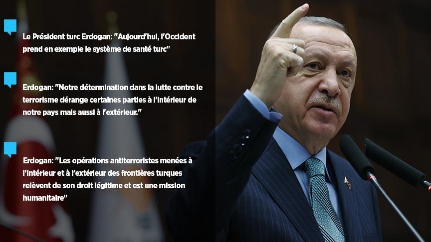 Le Président turc Erdogan: "Aujourd'hui, l'Occident prend en exemple le système de santé turc"	