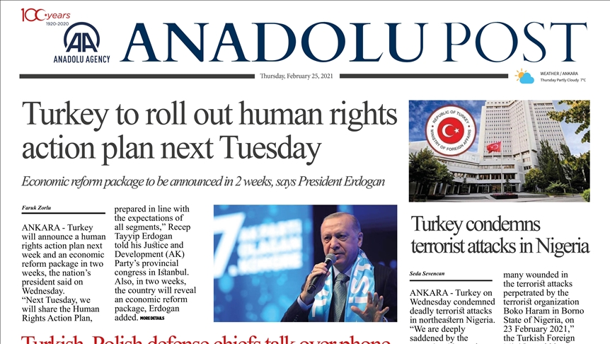 Anadolu Post - Issue of February 25, 2021
