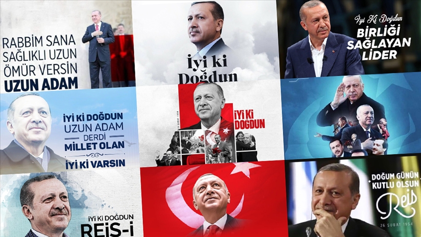 Cumhurbaşkanı Erdoğan'ın doğum gününü sosyal medyadan on binlerce kişi kutladı