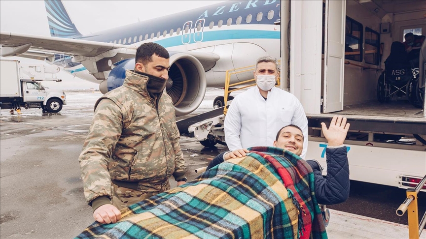 На лечение в Турцию доставлены 10 участников Карабахской войны из Азербайджана