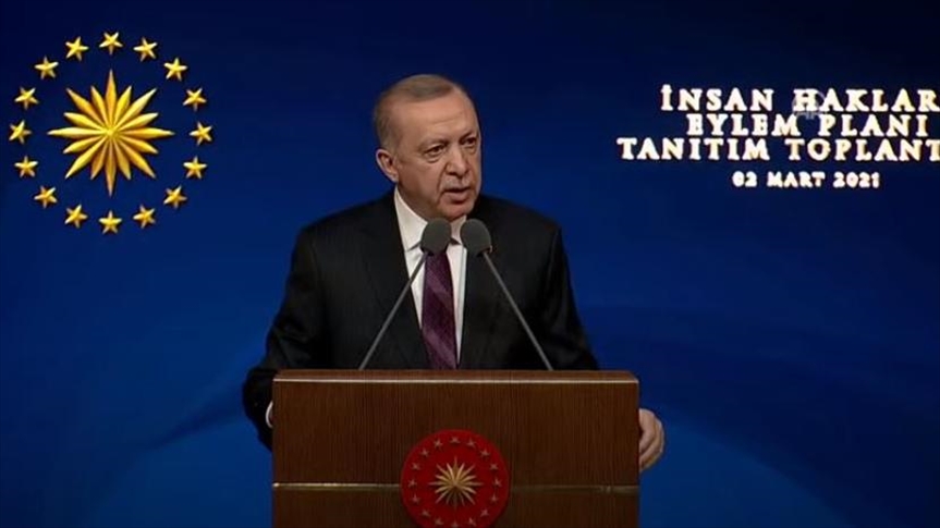 Erdogan: "Le 'Plan d'actions pour les Droits de l'Homme' sera mis en œuvre sur une période de 2 ans"