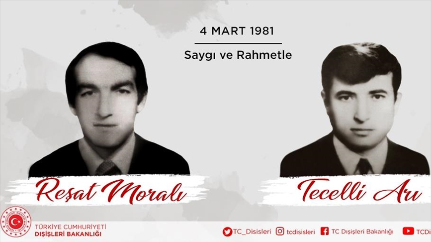 Turkey remembers its diplomats martyred in Paris