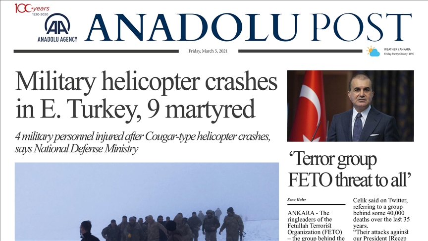 Anadolu Post - Issue of March 5, 2021