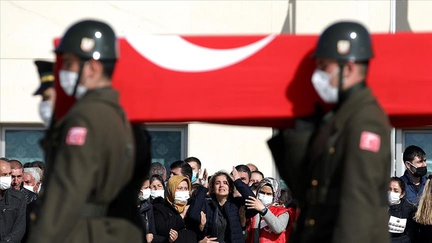 مراسم تشییع پیکر شهدای سانحه هوایی نیروهای مسلح ترکیه برگزار شد