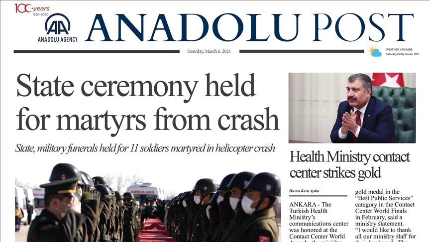Anadolu Post - Issue of March 6, 2021