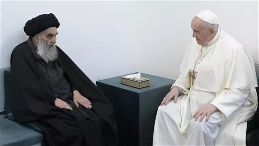 دیدار پاپ فرانسیس و آیت‌الله سیستانی در عراق