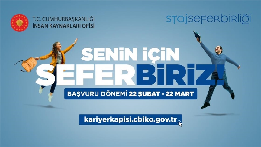 Cumhurbaşkanlığı İnsan Kaynakları Ofisinin 'Staj Seferbirliği'ne şu ana kadar 55 binden fazla öğrenci başvurdu