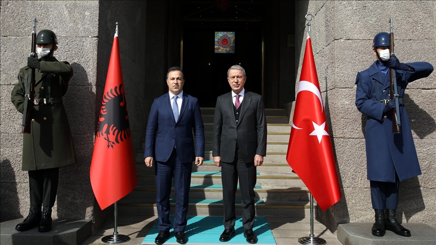 Turkey's defense chief hosts Albanian counterpart