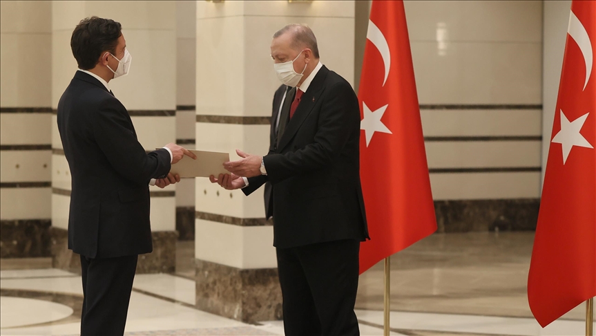 4 new envoys present credentials to Turkish president