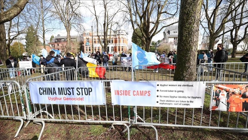 Belgique: manifestation pour dénoncer les violations des droits des Ouïghours par la Chine