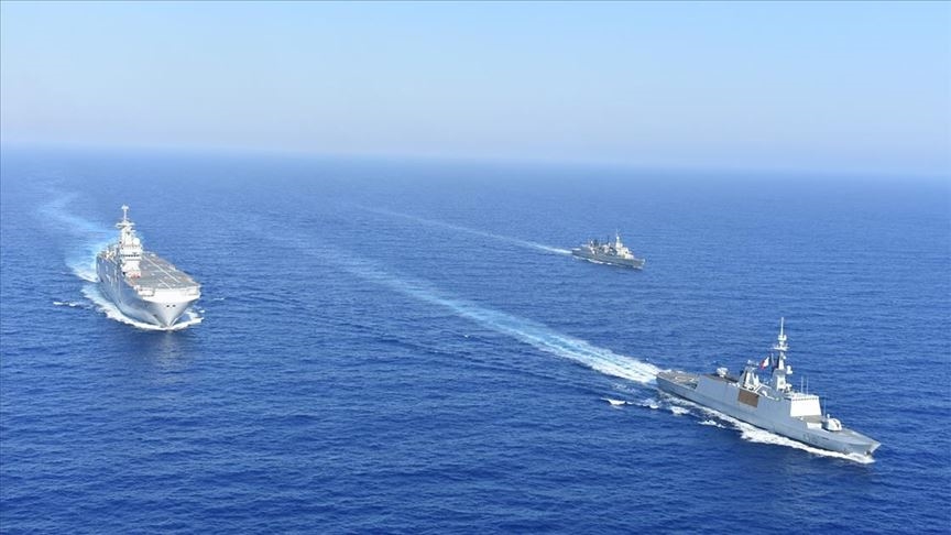 İsrail, Fransa, Yunanistan ve Kıbrıs Rum Kesiminin Akdeniz'de düzenlediği  ortak deniz tatbikatı tamamlandı