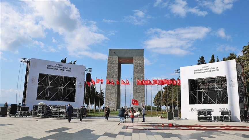 Tarihi Gelibolu Yarımadası'nda Çanakkale Deniz Zaferi'nin 106. yılı törenleri öncesi son rötuşlar