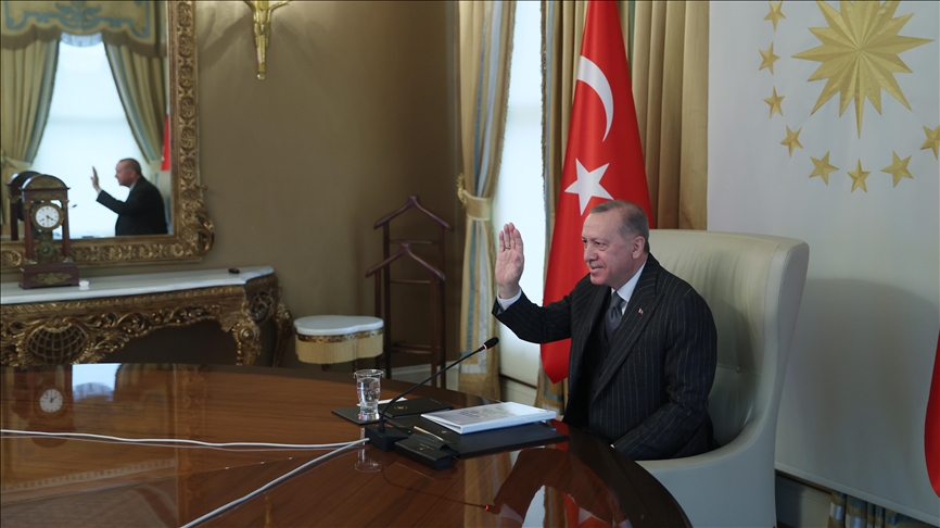 Эрдоган в режиме проводит онлайн-встречу с главой Еврокомиссии