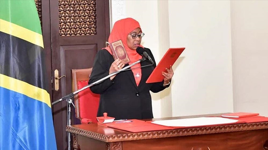 Tanzania swears in first female president