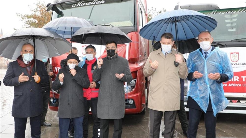 انطلاق مساعدات غذائية من سيواس التركية نحو سوريا
