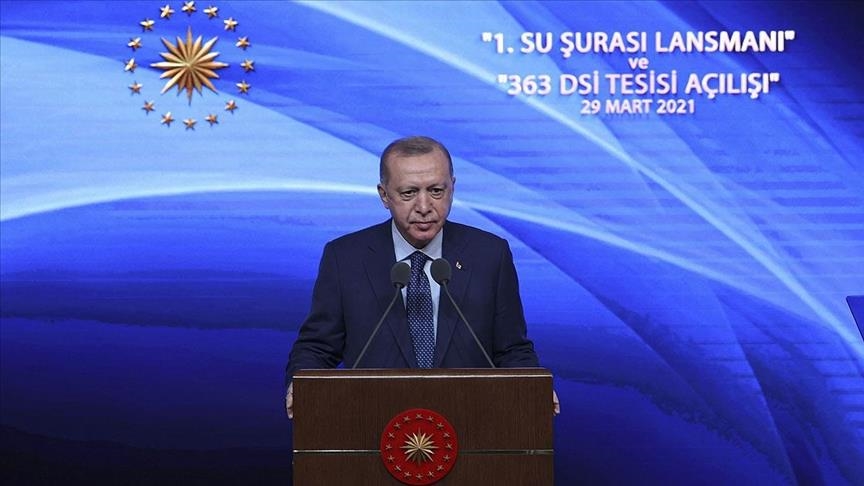اردوغان: قانون آب تدوین می‌کنیم