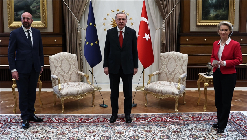 Turkish president receives top EU officials in Ankara