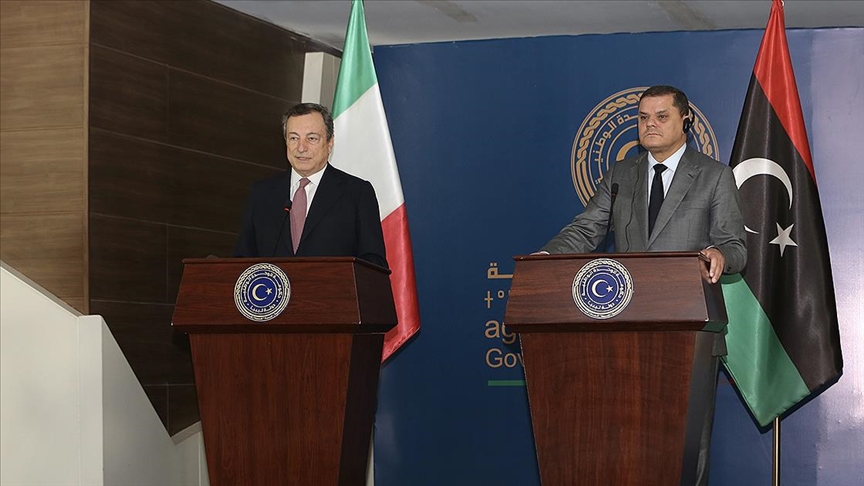 İtalya Başbakanı Draghi ilk yurt dışı ziyaretini Libya'ya yaptı