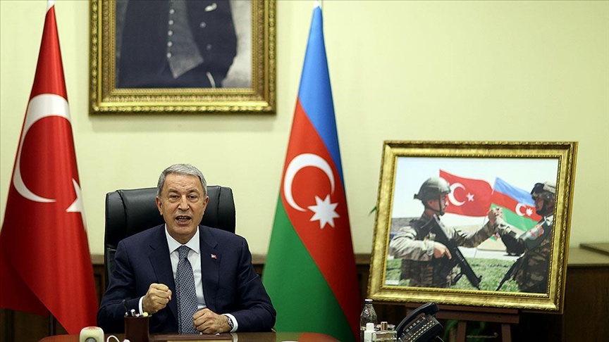 Bakan Akar: Tek millet, iki devlet ilkesiyle güçlenen kardeşliğimiz Karabağ'ın özgürleştirilmesiyle adeta perçinlendi