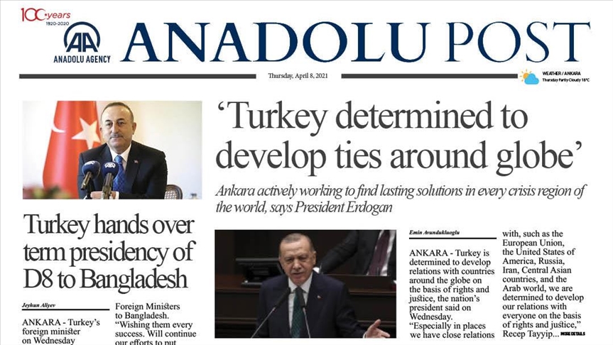 Anadolu Post Issue Of April 8 21