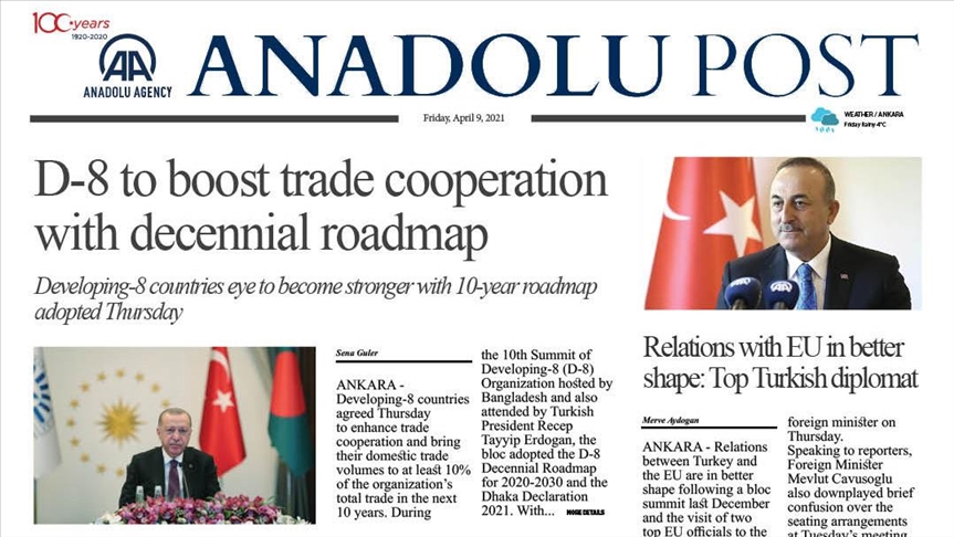 Anadolu Post - Issue of April 9, 2021