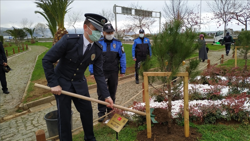 Trabzon'da karekod uygulamalı şehit fidanlığı oluşturuldu  