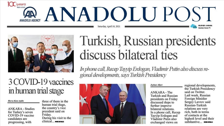 Anadolu Post - Issue of April 10, 2021