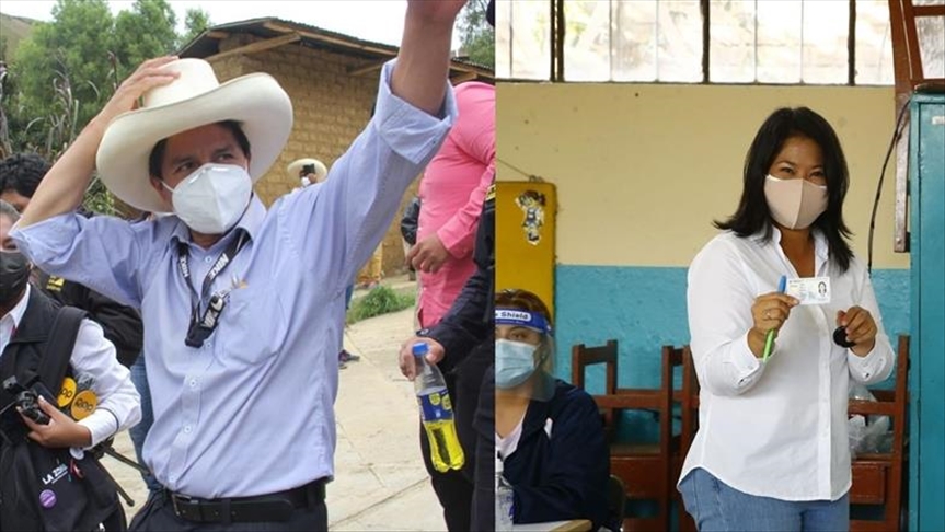 Pedro Castillo y Keiko Fujimori son los virtuales ganadores de la primera vuelta presidencial en Perú 