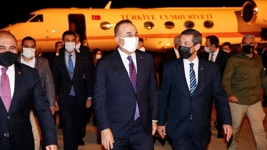 Turkish foreign minister arrives in TRNC for talks