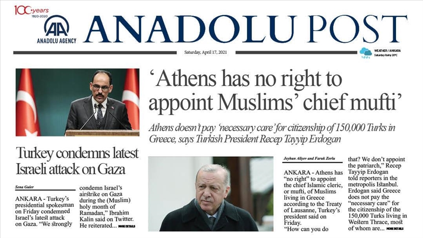 Anadolu Post - Issue of April 17, 2021